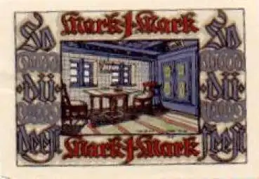 25946 Norddorf Städtenotgeld 1 Mark Friesenstube 1921