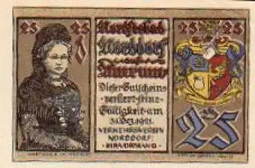 25946 Norddorf Städtenotgeld 25 Pfennige Wappen 1921
