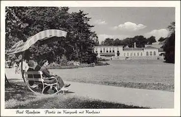 61231 Bad Nauheim Kurpark mit Kurhaus gebr. ca. 1950