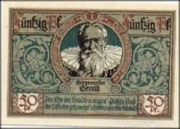 91541 Rothenburg Tauber Städtenotgeld 50 Pfennig Bürgermeister Bezold 1921