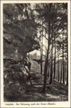 66994 Südpfalz Am Felsenweg nach der Ruine Altdahn * 1942