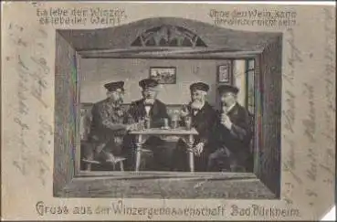 67098 Bad Dürkheim Winzer beim Wein  o 1907