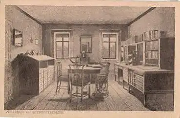 Weimar Goethezimmer Künstlerkarte * ca. 1930