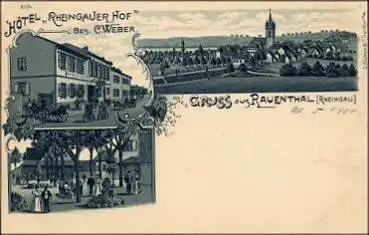 65343 Rauenthal Hotel Rheingauer Hof * ca. 1900