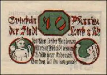 372724 65391 Lorch, Städtenotgeld, Wert 10 Pfennige, 1920