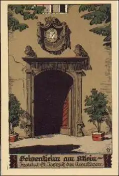 65366 Geisenheim Institut St. Joseph der Userliner Künstler Steindruck  *ca.1920