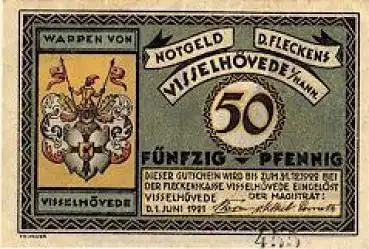 27344 Visselhövede Städtenotgeld 50 Pfennig 1921