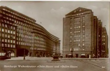 Hamburg Wolkenkratzer Chile-Haus und Ballin-Haus * ca. 1930