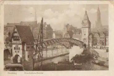 Hamburg Wandrahms-Brücke o 20.8.1920