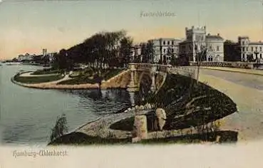 Uhlenhorst Hamburg Feenteichbrücke * ca. 1900