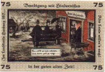 Neugraben-Hausbruch Städtenotgeld 75 Pfennige Beerdigung 1921