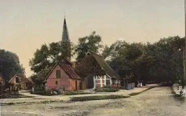 21220 Ramelsloh Lüneburger Heide Stiftskirche mit Blick auf Domplatz * ca. 1920
