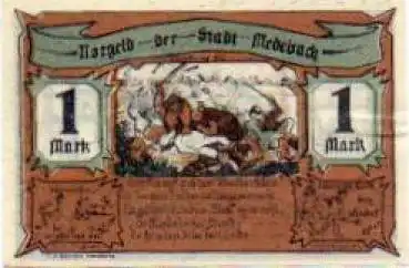 59964 Medebach Städtenotgeld Wert 1 Mark um 1920
