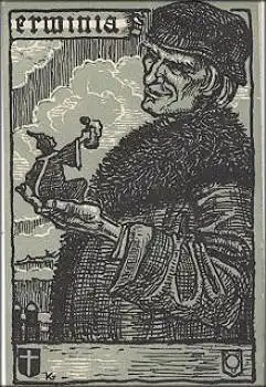 München Studentica Münchner Kindl Künstlerkarte KG o 22.11.1912