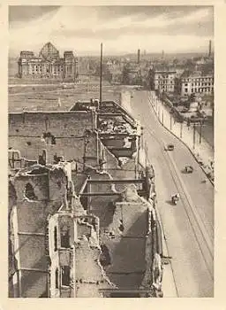 Berlin Stresemann-Straße mit Reichstag zerstört *ca. 1948