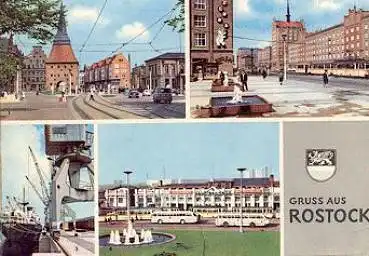 Rostock Ansichtskarte gebr. ca. 1965