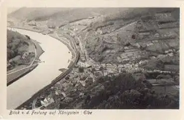 01824 Königstein Blick von der Festung o 2.6.1957