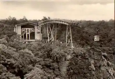 06502 Thale Personenschwebebahn Bergstation Seilbahn * ca. 1971
