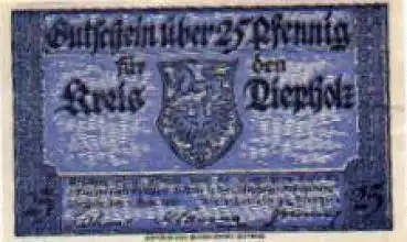 49356 Diepholz Städtenotgeld 25 Pfennige 1920