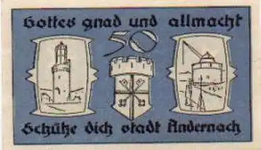 56626 Andernach Städtenotgeld Wert 50 Pfennige 1920
