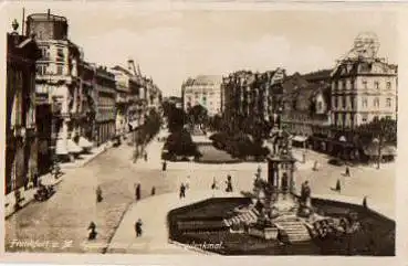 Frankfurt am Main Goetheplatz mit Gutenbergdenkmal o 21.3.1929