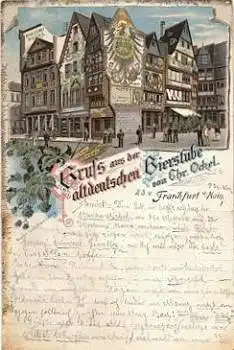 Frankfurt Main altdeutschen Bierstube o 23.4.1897