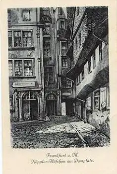 Frankfurt Main Köppler-Höfchen am Domplatz Künstlerkarte Liebig *ca. 1920