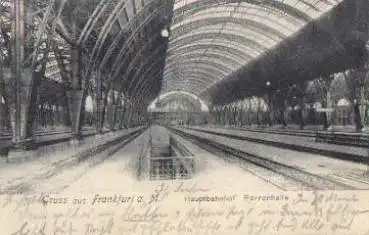 Frankfurt Main Hauptbahnhof Perronhalle o 2.6.1900