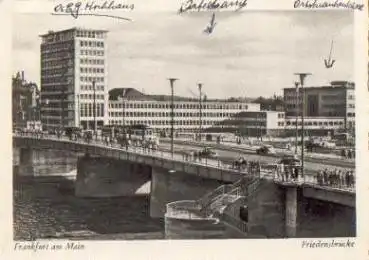 Frankfurt Main Friedensbrücke o 1.9.1954