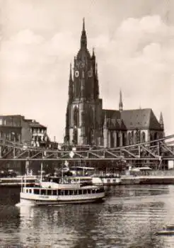 Frankfurt Main Dom und Eiserner Steg o 27.5.1954