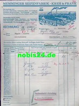 87700 Memmingen Seifenfabrik Kreh & Frank Briefkopf 17.12.1948