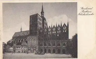 Stralsund, Rathaus, Nikolaikirche, * ca. 1910