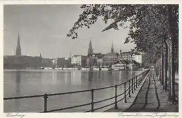 Hamburg Binnenalster und Jungfernstieg * ca. 1950