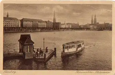 Hamburg Binnenalster Alsterdamm * ca. 1920