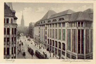 Hamburg Mönkebergstrasse mit Rathaus * ca. 1930