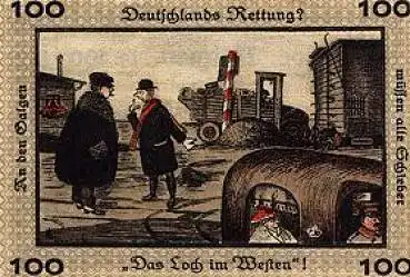 Neugraben-Hausbruch Städtenotgeld 100 Pfennig Deutschlands Rettung 1921