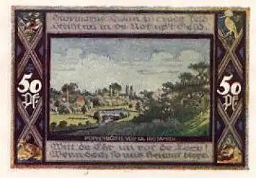 Poppenbüttel Hamburg Städtenotgeld Wert 50 Pfennige 1921