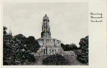 Hamburg Bismarck Denkmal * ca. 1950
