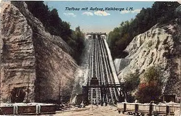 15562 Kalkberge Tiefbau mit Aufzug Bergbau o 13.5.1914