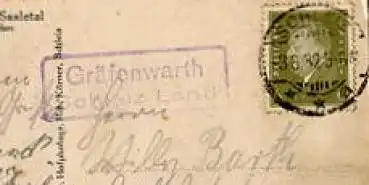 07929 Bleilochtalsperre im Bau Landpoststempel Gräfenwarth Schleiz Land o 3.6.1932