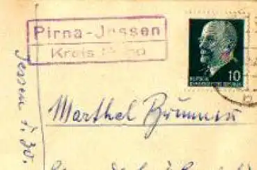 01796 Jessen Pirna Erholungsheim "Friedland" Landpoststempel o 30.6.1962 auf AK