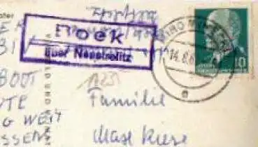 17235 Boeck über Neustrelitz Landpoststempel auf AK Friedrich-Wolf-Theater o 14.8.1962