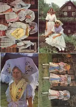 Spreewald, Niedersorbische Festtrachten  4 Karten