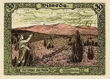 29614 Lüneburger Heide Städtenotgeld Wert 50 Pfennige Wilsede 1921