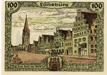 Lüneburger Heide Städtenotgeld Wert 100 Pfennige Lüneburg 1921