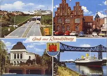 24786 Rendsburg Stadttheater Hochbrücke gebr. 26.8.1971