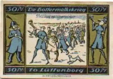 24321 Lüttenborg, Städtenotgeld 50 Pfennige Bottermelkskrieg Nr. 3 1921