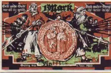 25709 Marne Städtenotgeld Wert 1 Mark 1922