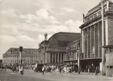 Leipzig, Hauptbahnhof o ca. 1957