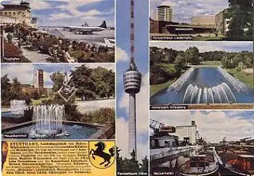 Stuttgart Flughafen, Hauptbahnhof, Fernsehturm, * ca. 1970